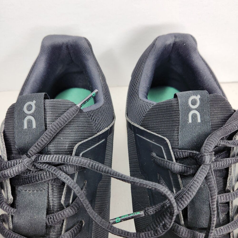 On Cloud Men's The Roger Spin Sneakers, Black Green Size 13 - Picture 3 of 12
